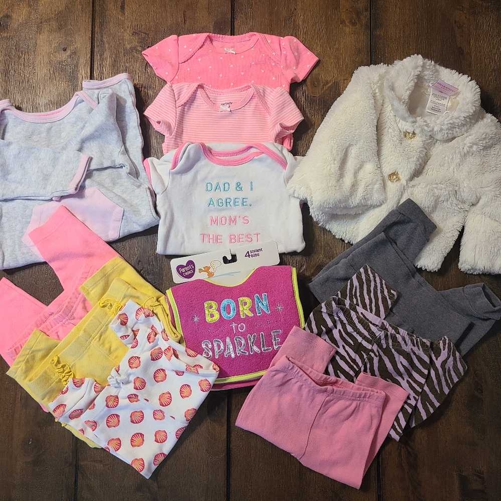 15 piece baby girl bundle 3-6 months